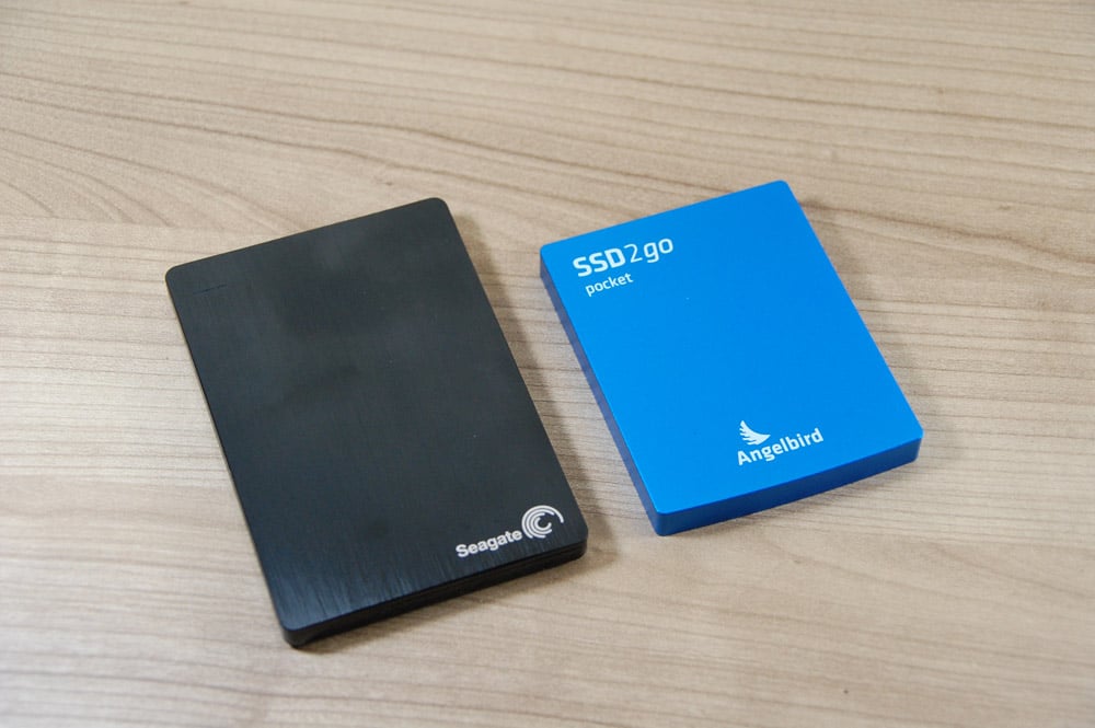 Angelbird SSD2go pocket - Vergleich zur Seagate Backup Plus Slim portable (2,5 Zoll)