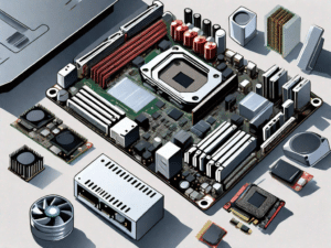 Various computer hardware components such as a motherboard