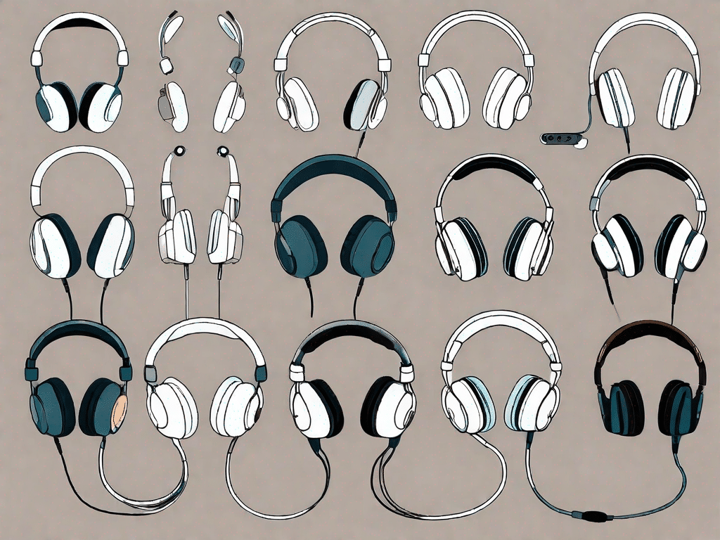 Various types of headphones