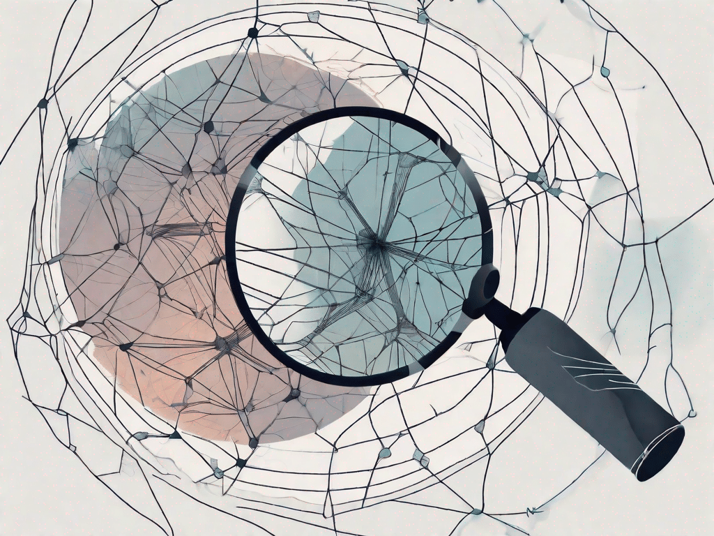 A magnifying glass focusing on a complex