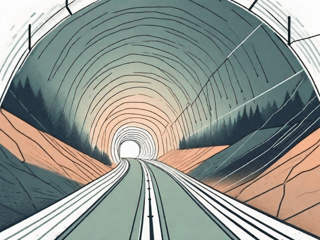 A secure tunnel going through a landscape of internet data