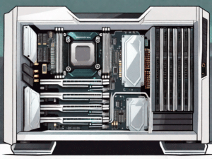 A computer system unit with its internal components like the motherboard