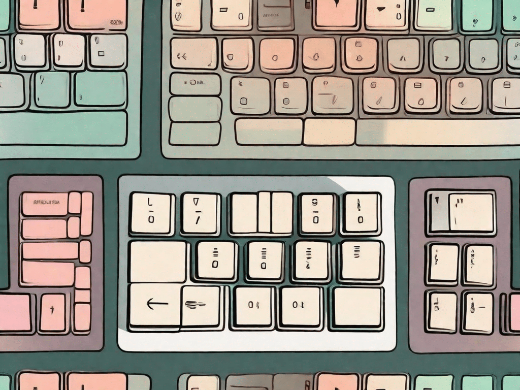 A computer keyboard with keys in different shades or colors