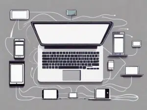 Various digital devices like a laptop