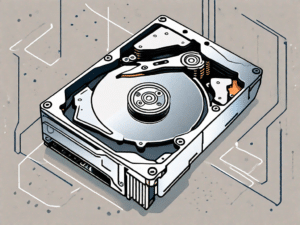 A computer hard drive with different sections representing various data units