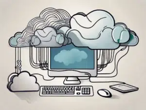 A computer connected to a cloud