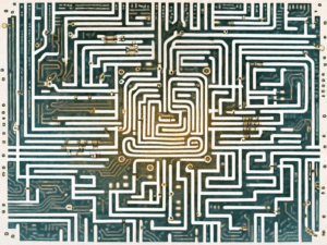 A maze made of circuitry and binary code