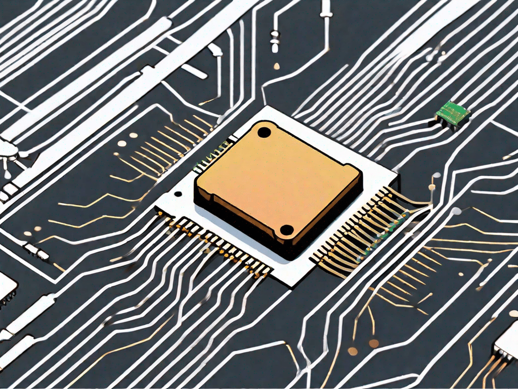 An lga (land grid array) chip with its grid of pins