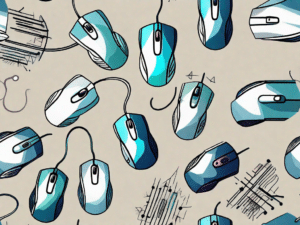 A computer mouse with various types of cursors radiating from it
