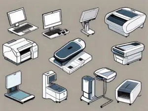 Various types of scanners including a flatbed scanner