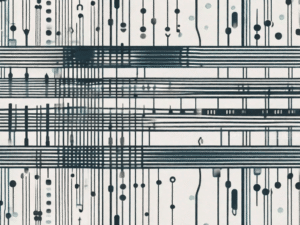 A series of binary codes traveling through a digital cable