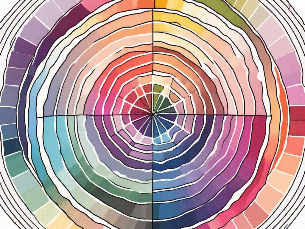 A color wheel showcasing the spectrum of hues