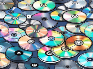 Various types of optical discs like cds