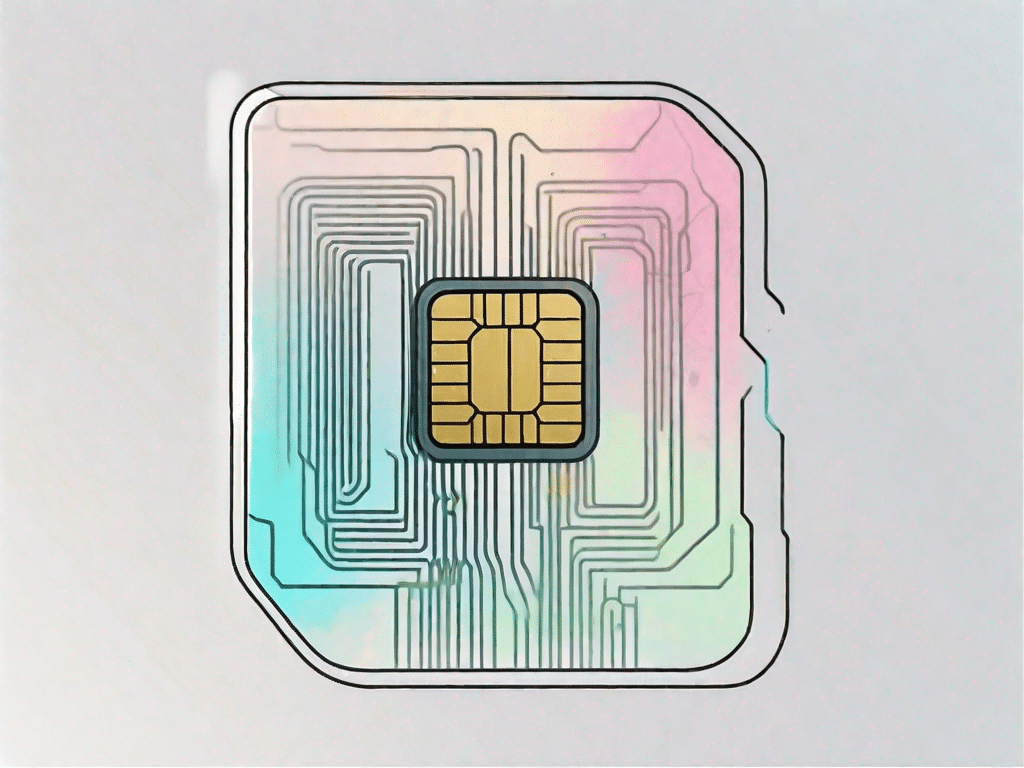 A sim card with a visible