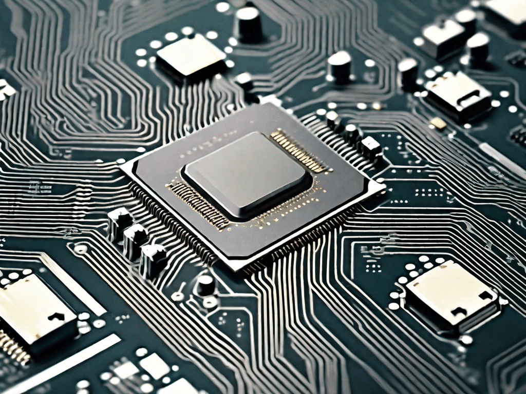A computer motherboard focusing on the northbridge chip
