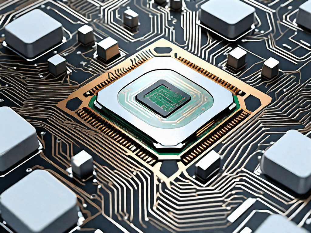 A dissected cpu chip