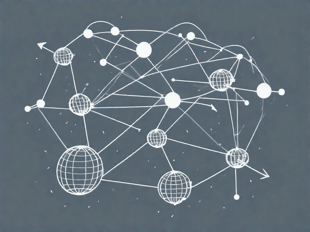 A network of interconnected globes