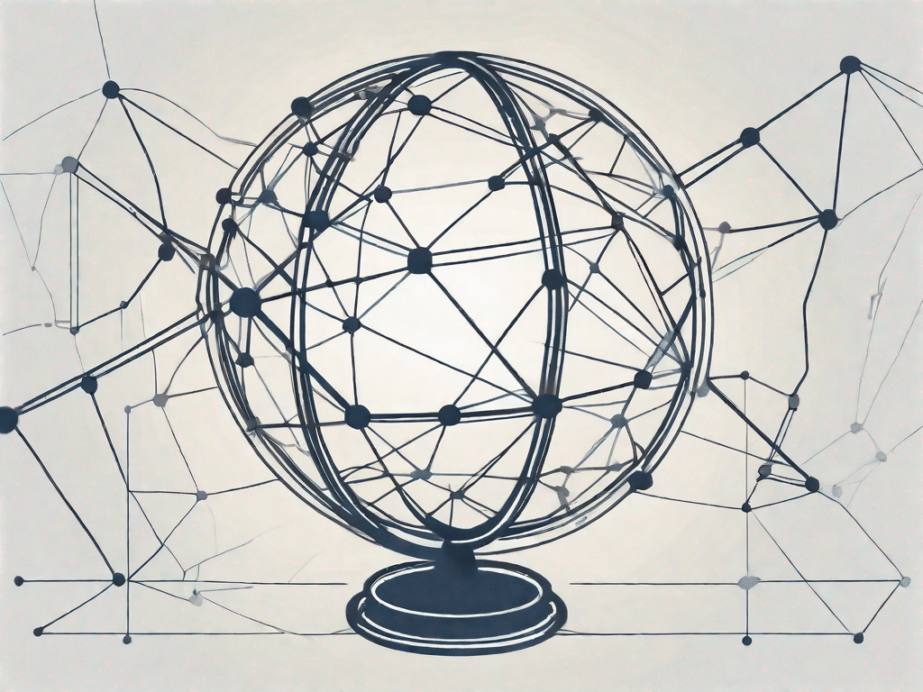 A globe with interconnected nodes to symbolize the worldwide web
