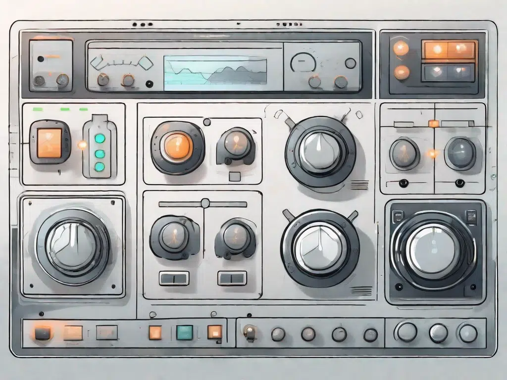 A detailed and modern control panel with various buttons
