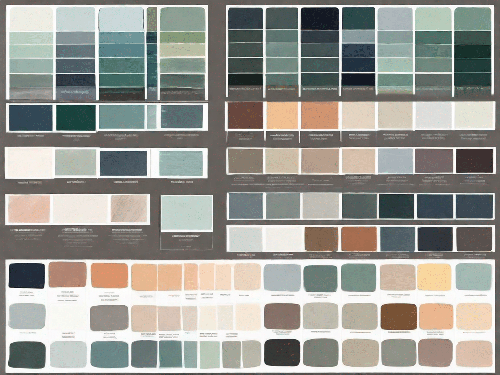 Various color palettes