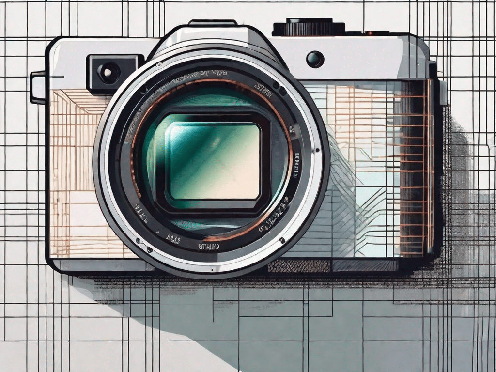 A digital camera with a magnified