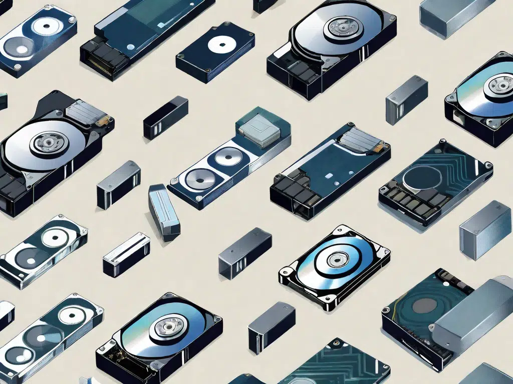 Various types of secondary storage devices like hard drives