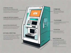 An atm machine with various components like card slot
